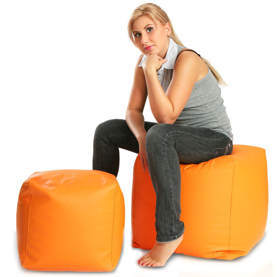 Pufa Cube Small Ekoskóra