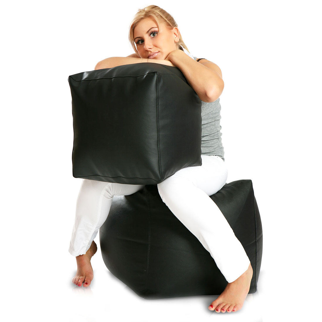 Pufa Cube Small Ekoskóra