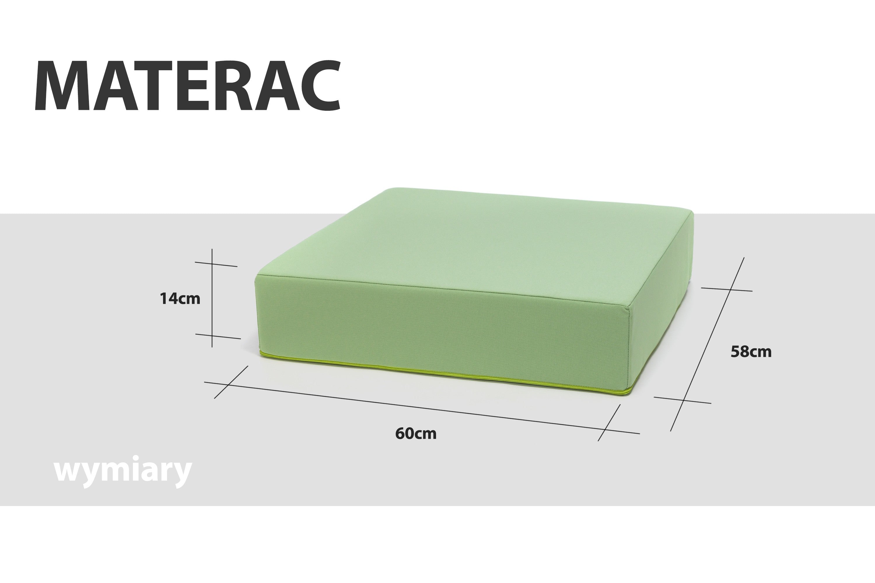 Materac 58 cm x 60 cm