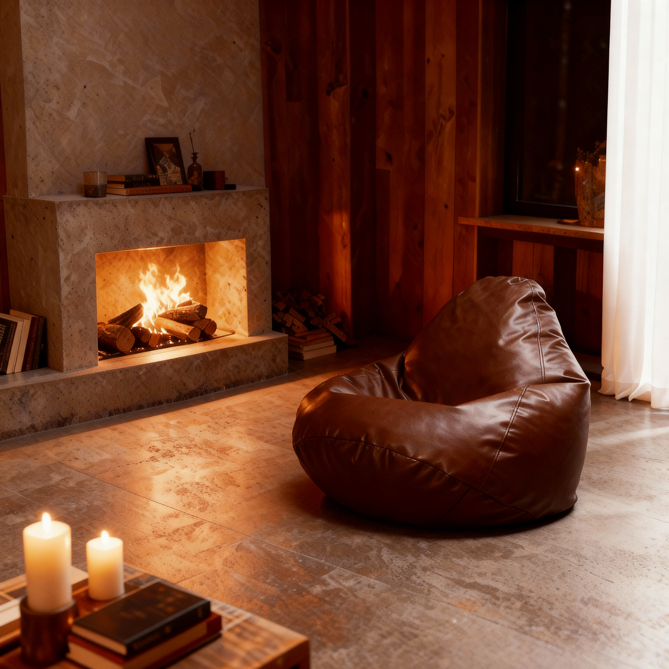 Pufa Fuzzy Ekoskóra