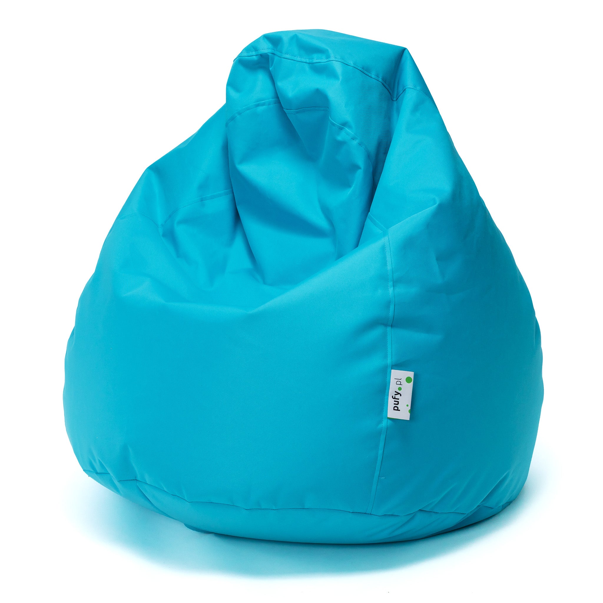 Pufa Fuzzy Poliester Niebieska