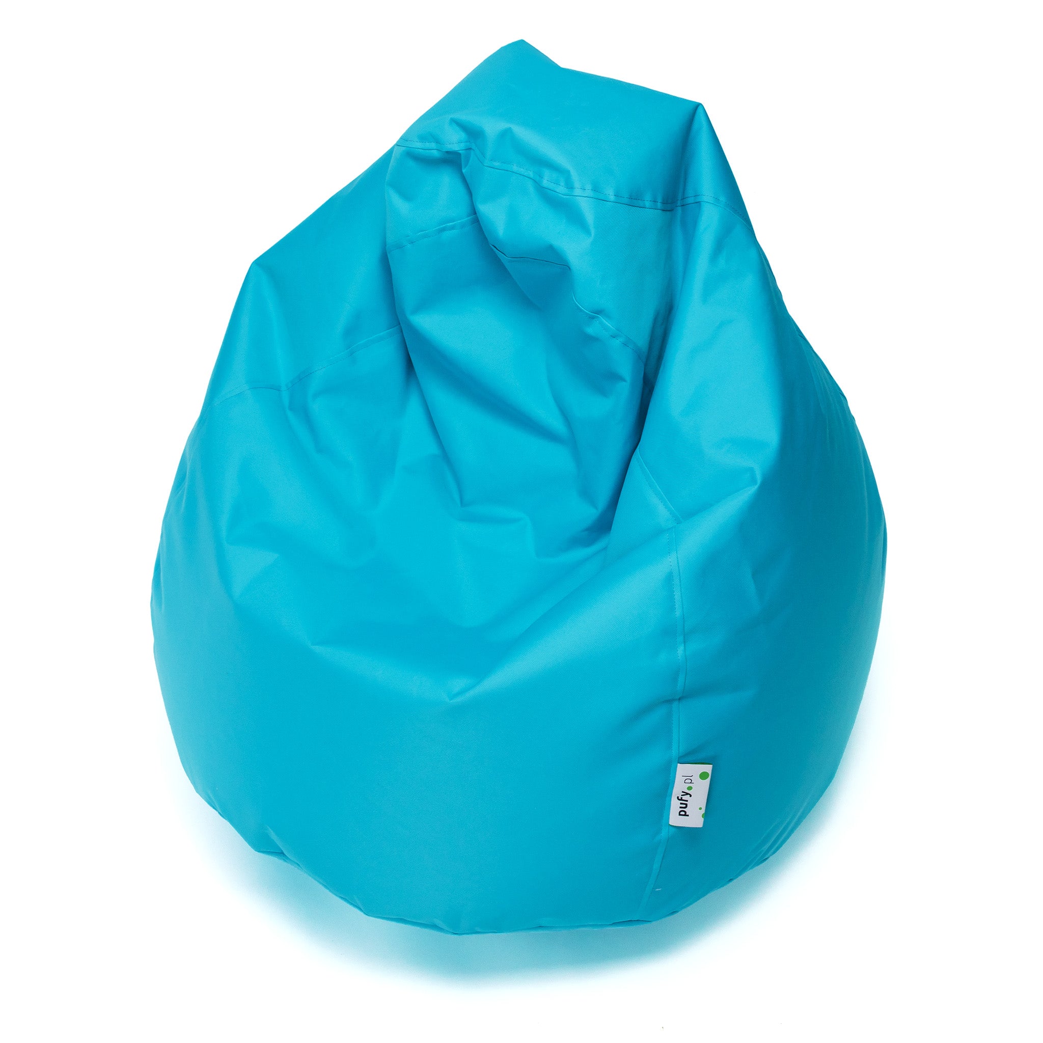 Pufa Fuzzy Poliester Niebieska