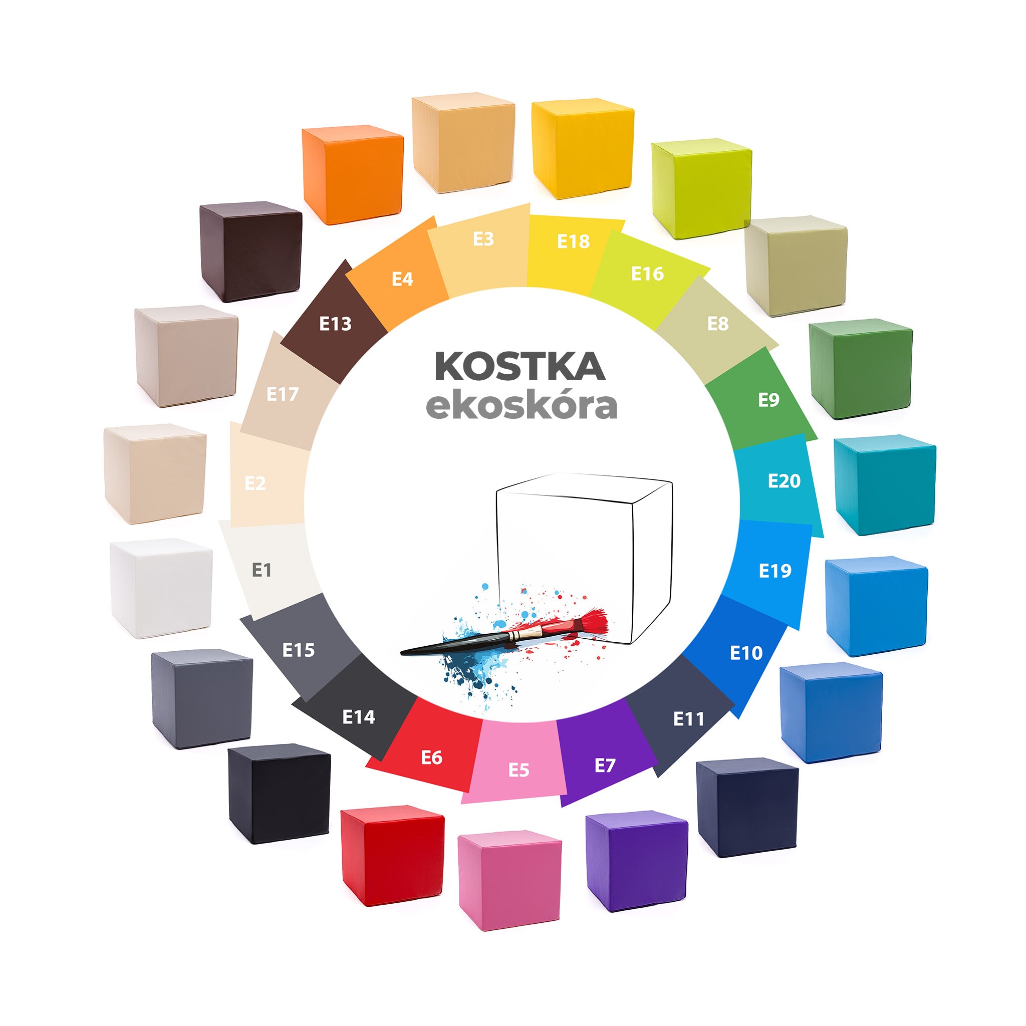 Pufa Kostka Ekoskóra