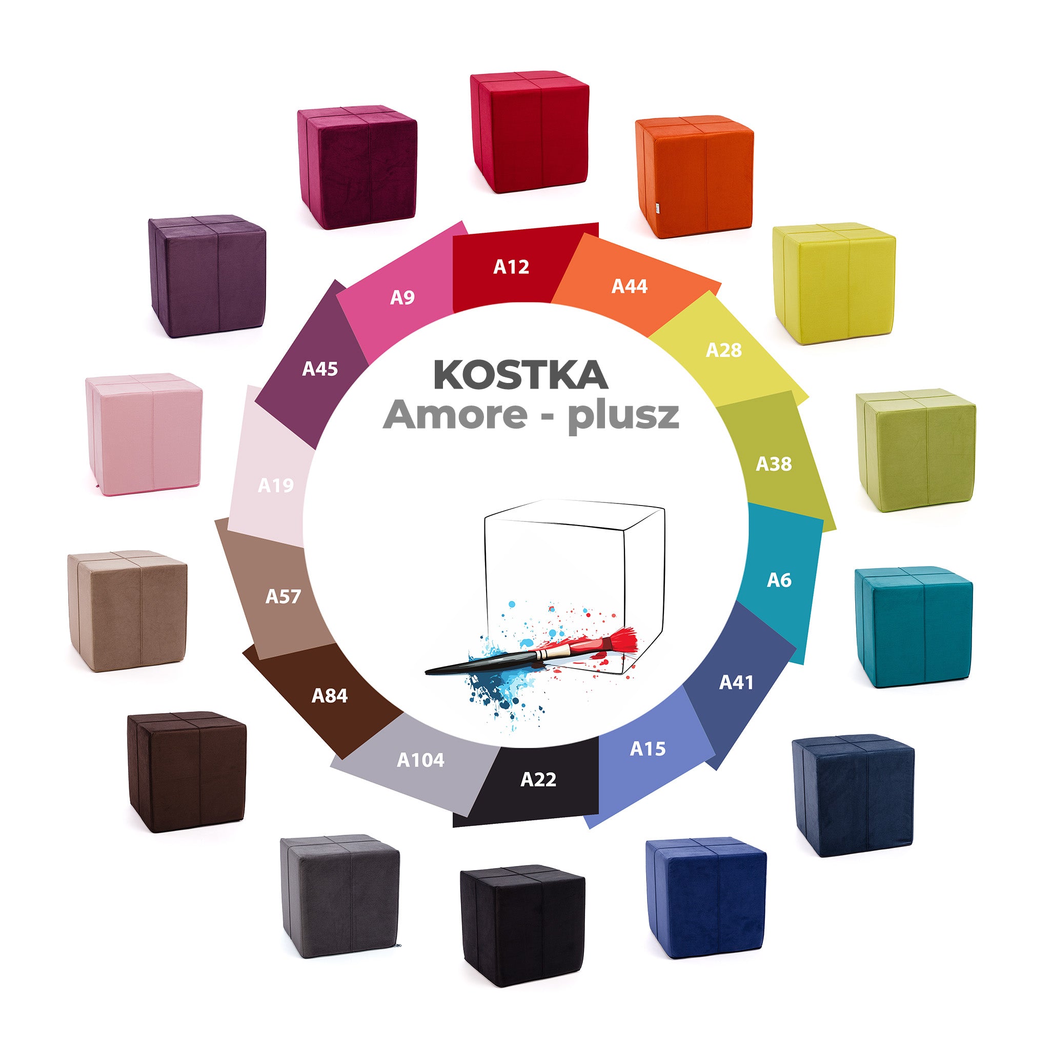 Pufa Kostka Amore Plusz