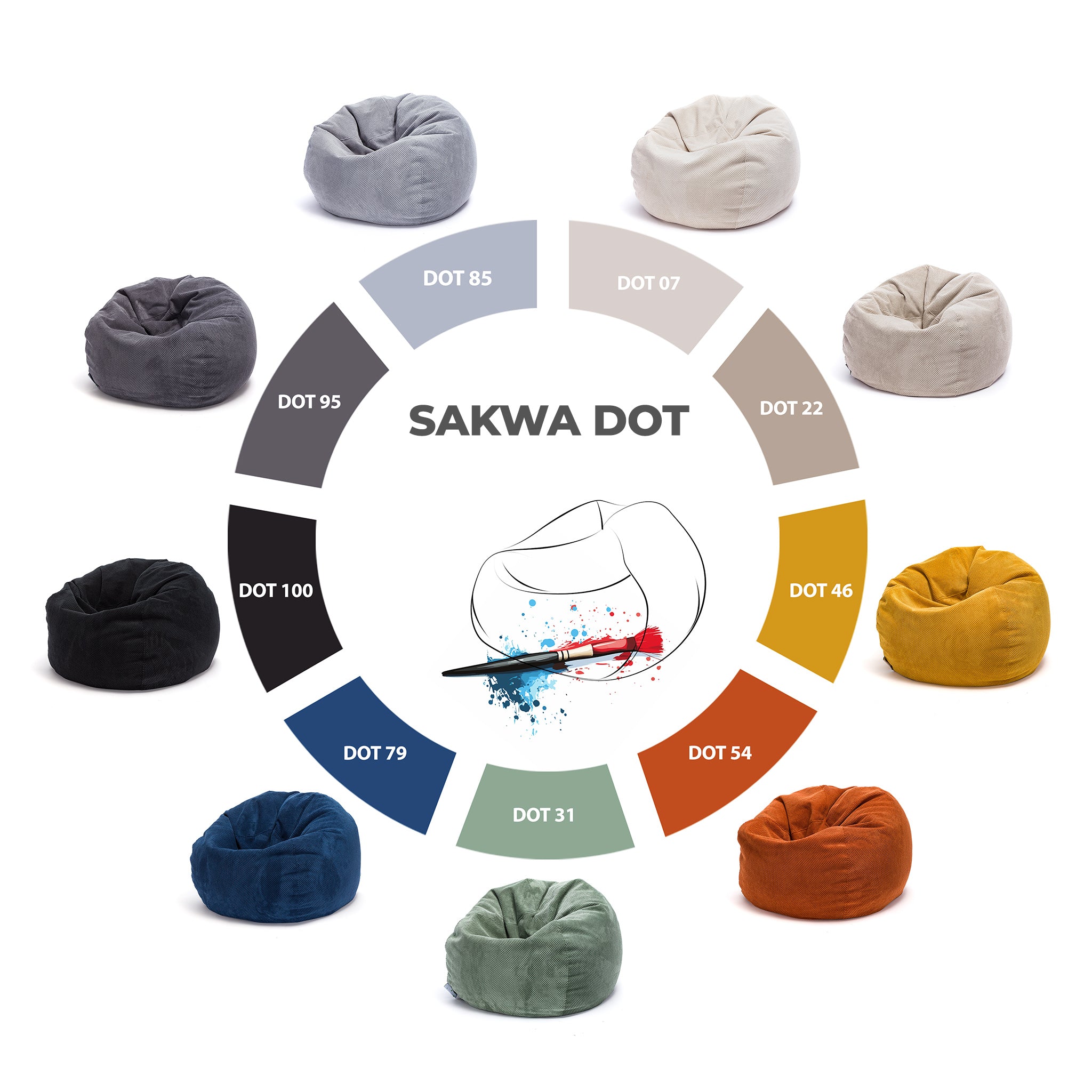 Sakwa Dot Plusz + poduszka