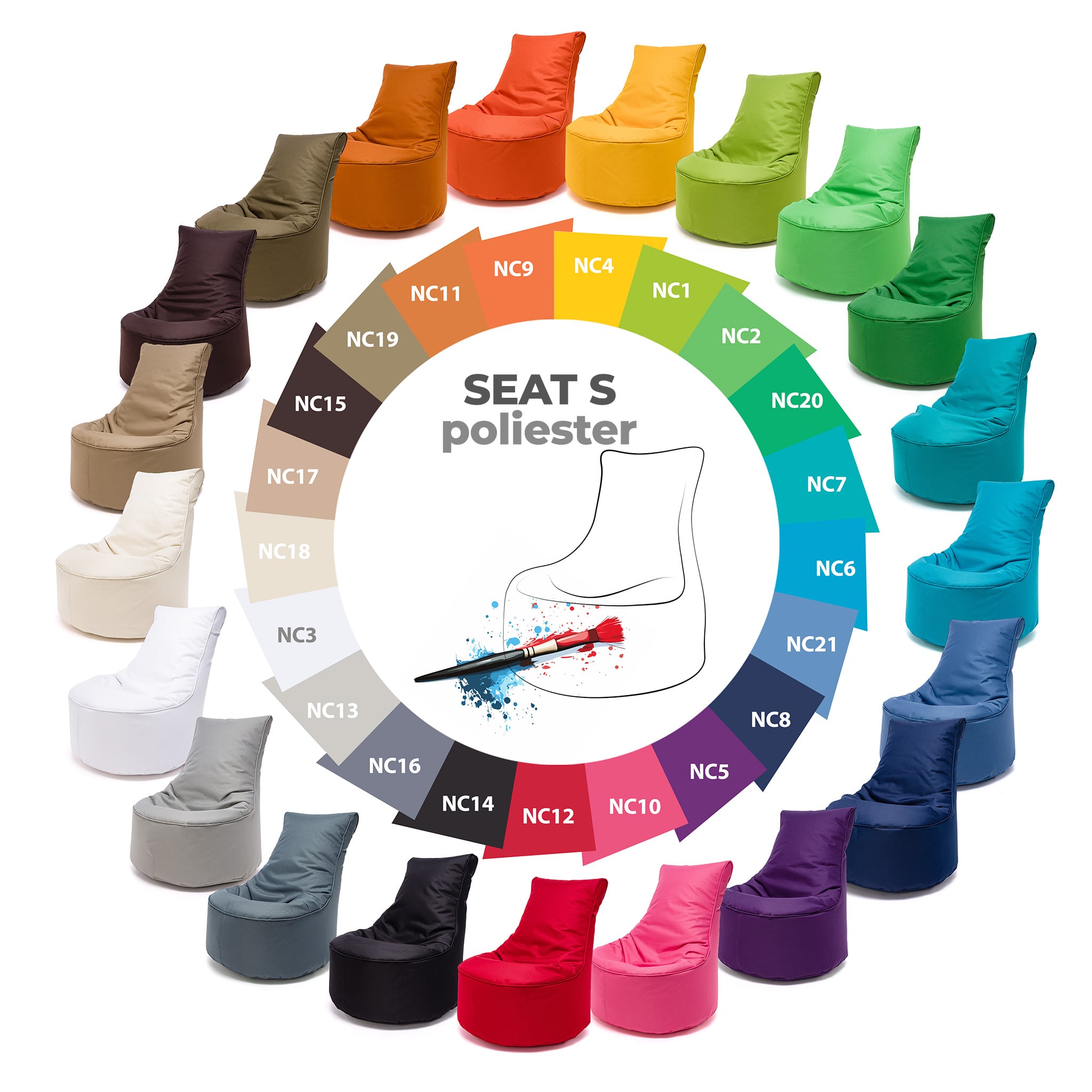 Fotel Seat S Poliester